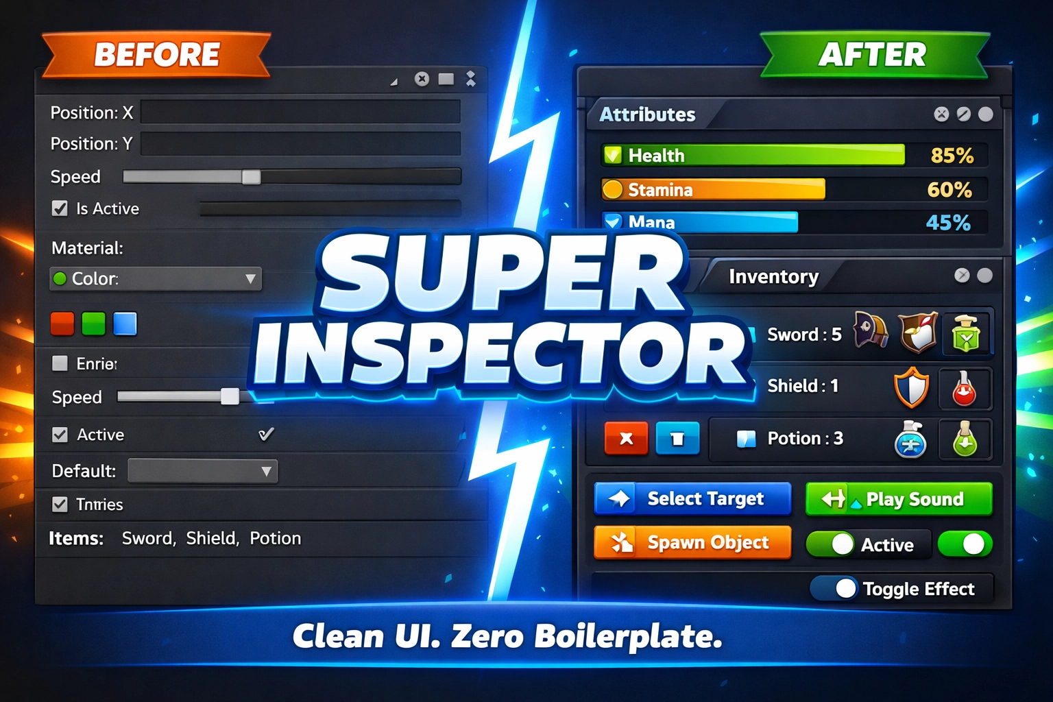 Inpector Unity Editable Enhanced Inspector: Now with 30+ New Attributes! - 【Unity Asset】Super ...