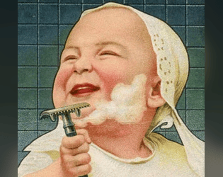 The Shaving Baby - a Troika! Background   - A background for Troika! 
