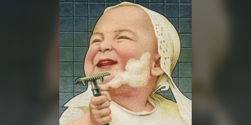 Cover image for The Shaving Baby - a Troika! Background