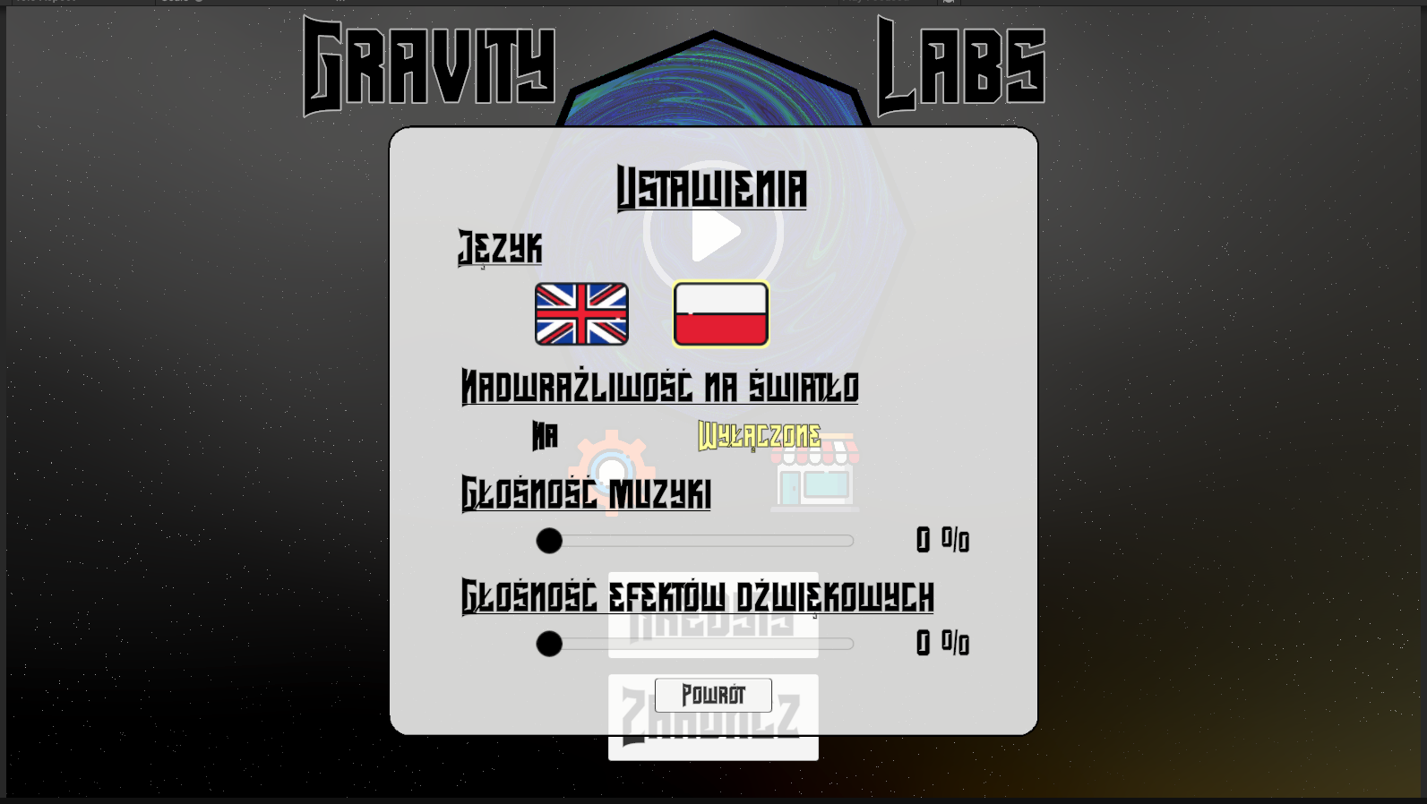 Settings Menu - Polish