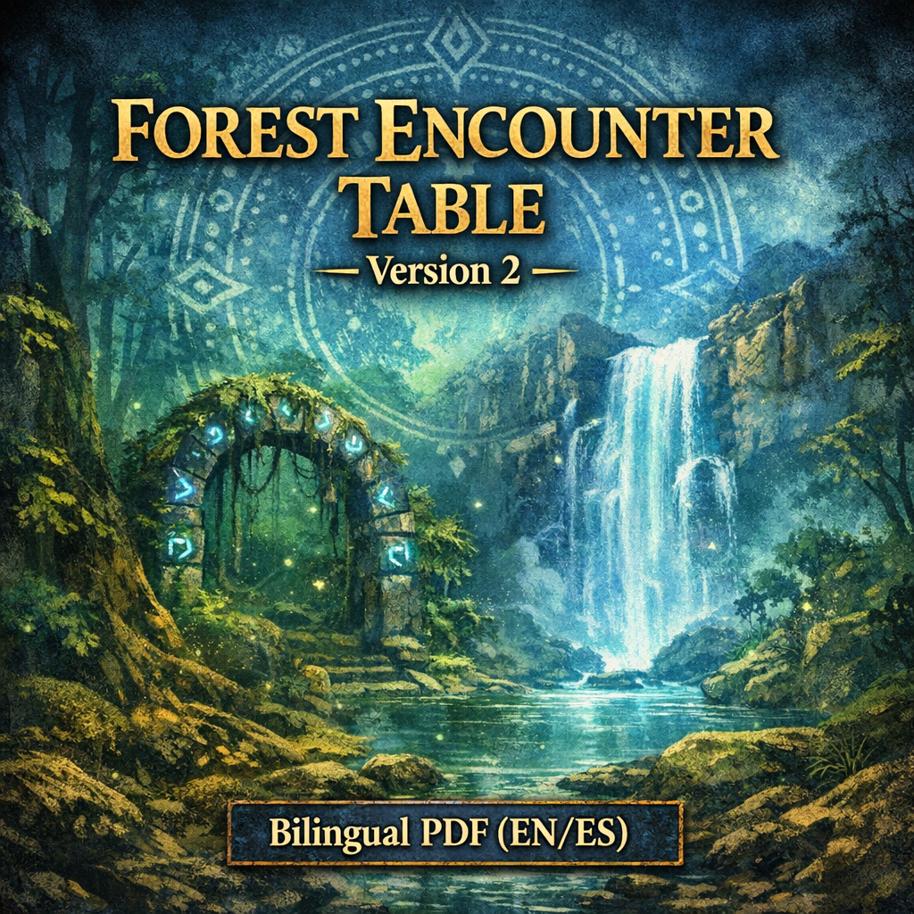 Forest Encounter Table – Version 2 - dnd 5e - fantasy rpg -ttrpg (Dark ...