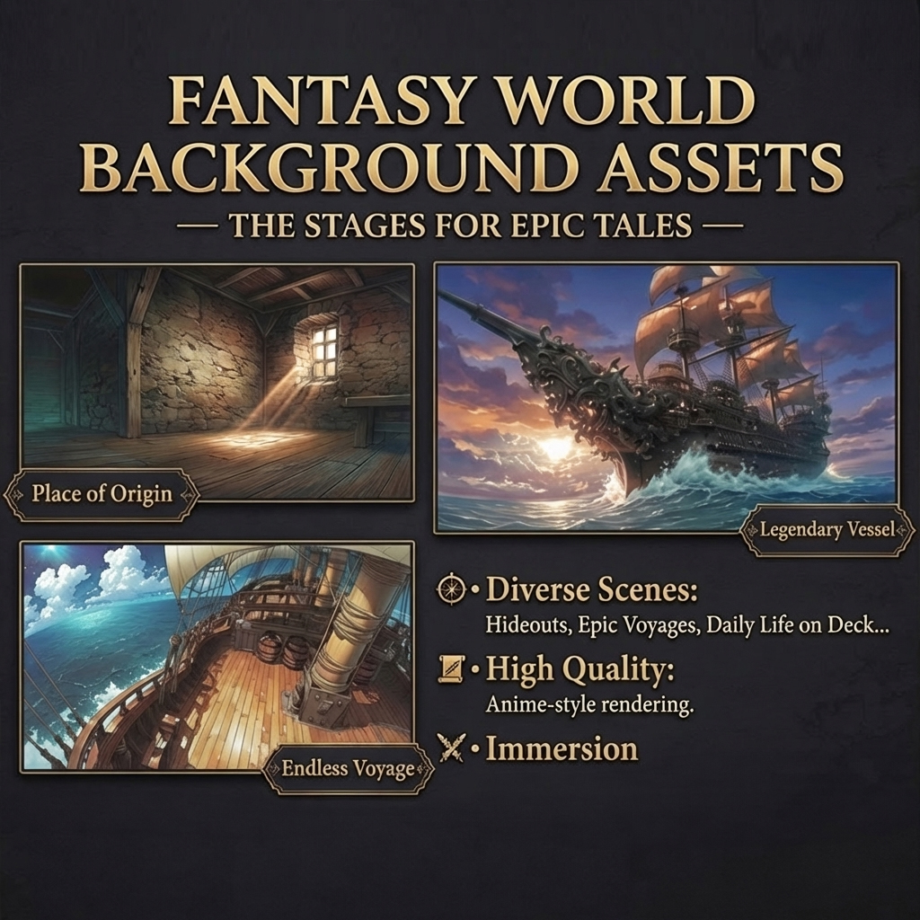 300 Fantasy Background Assets - Anime Style for RPG & Visual Novels by ...