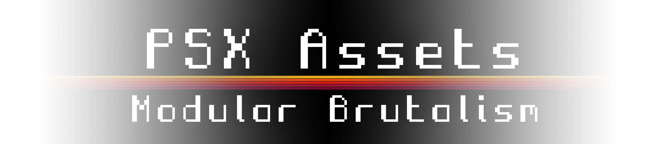 PSX Assets - Modular brutalism blocks