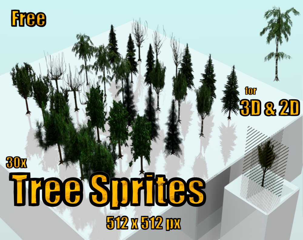 Tree Sprite Example Tree Sprites by klamtii