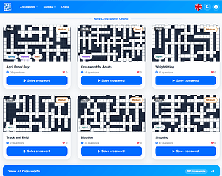 Crossword.by — Free Multilingual Crosswords
