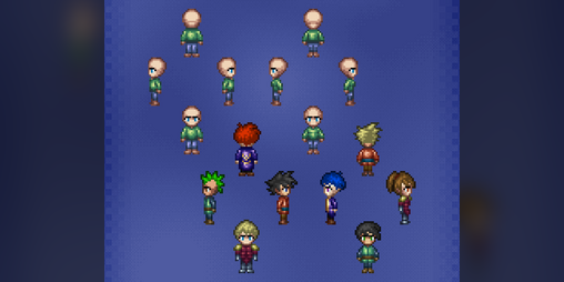 Retro Pixel Characters by Perpetual Diversion