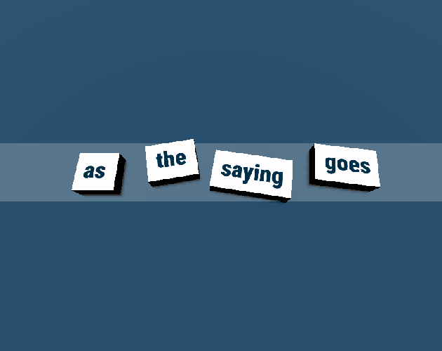 Cover image for As the saying goes