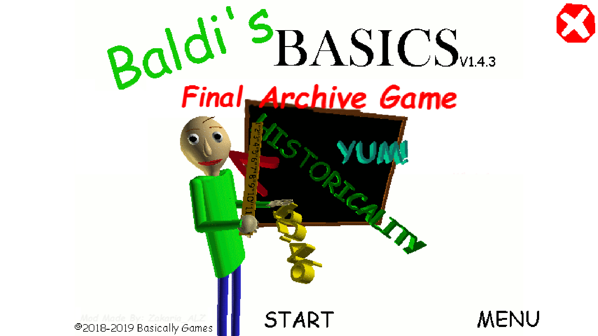 Cover image for Baldi's Basics Final Archive Game