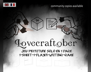 Lovecraftober   - [solo] 1 page, 1 player | 1 deity, 1 cultist 