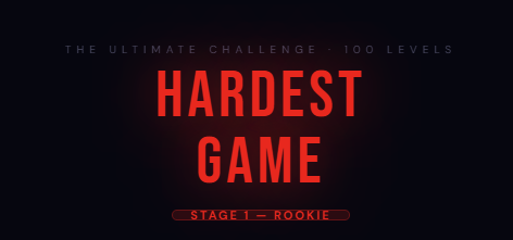 Cover image for THE HARDEST GAME: 100 Levels of Hell