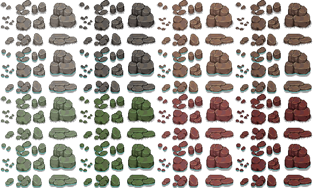 Rocks - Asset Pack (32x32) by Klyssilla