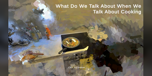 Cover image for What do we talk about when we talk about cooking