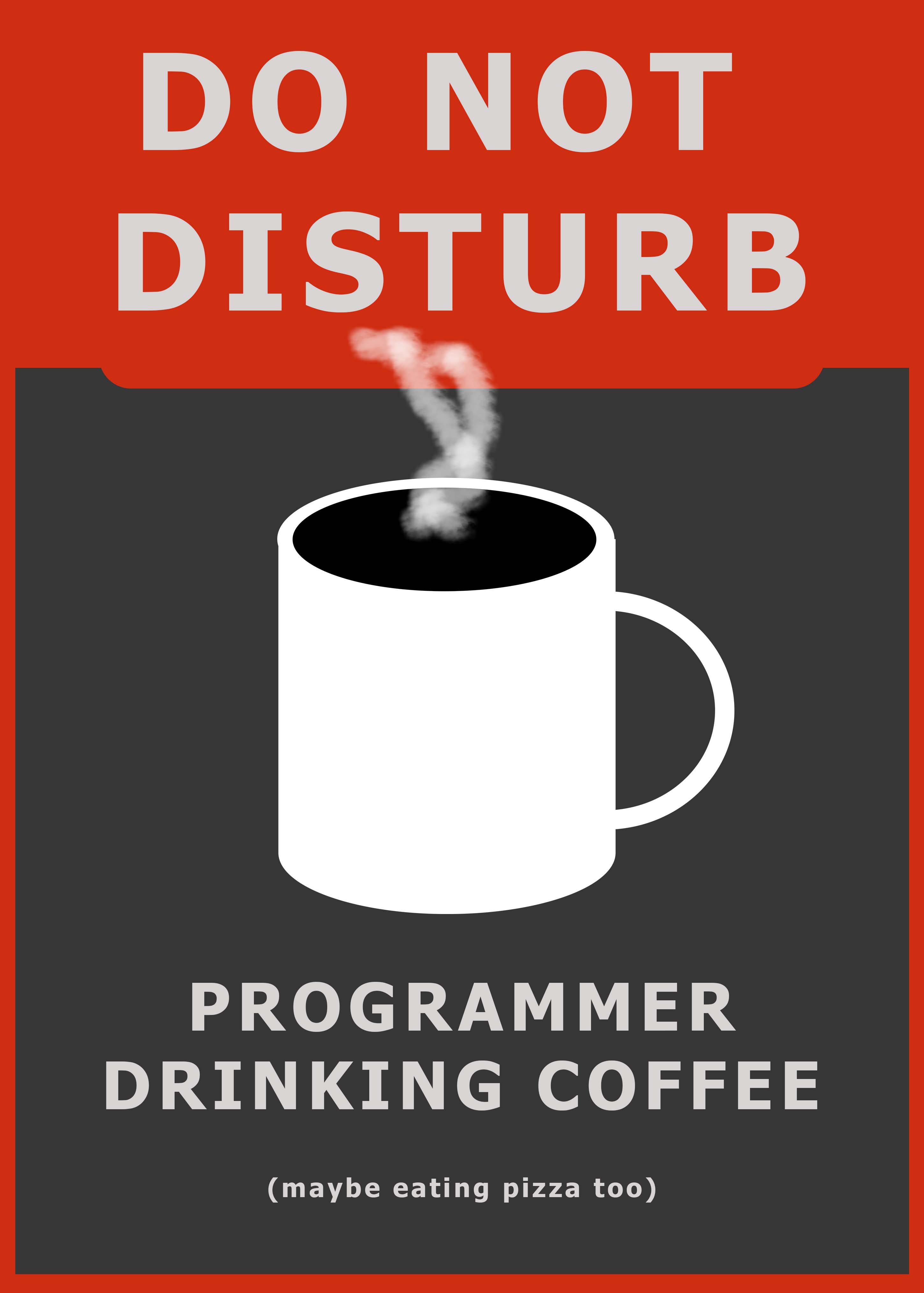 Programmer drinking coffee Programmer drinking coffee