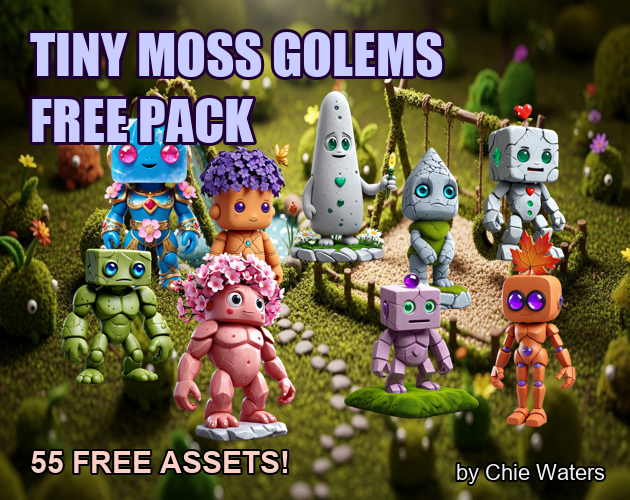 Tiny Moss Golems - FREE SAMPLER