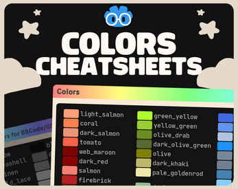 Godot Cheatsheets: Colors by Christophe