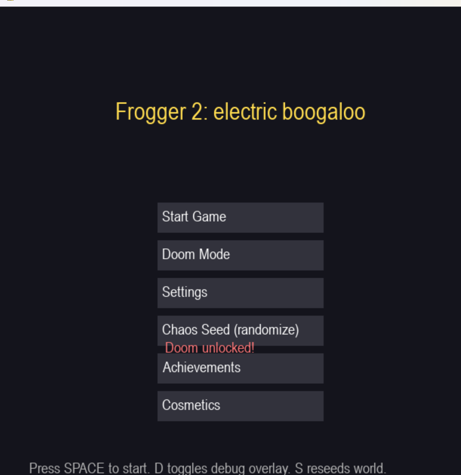 Frogger 2: electric boogaloo