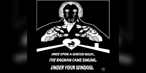 Cover image for Once upon a winter night, the ragman came singing under your window.