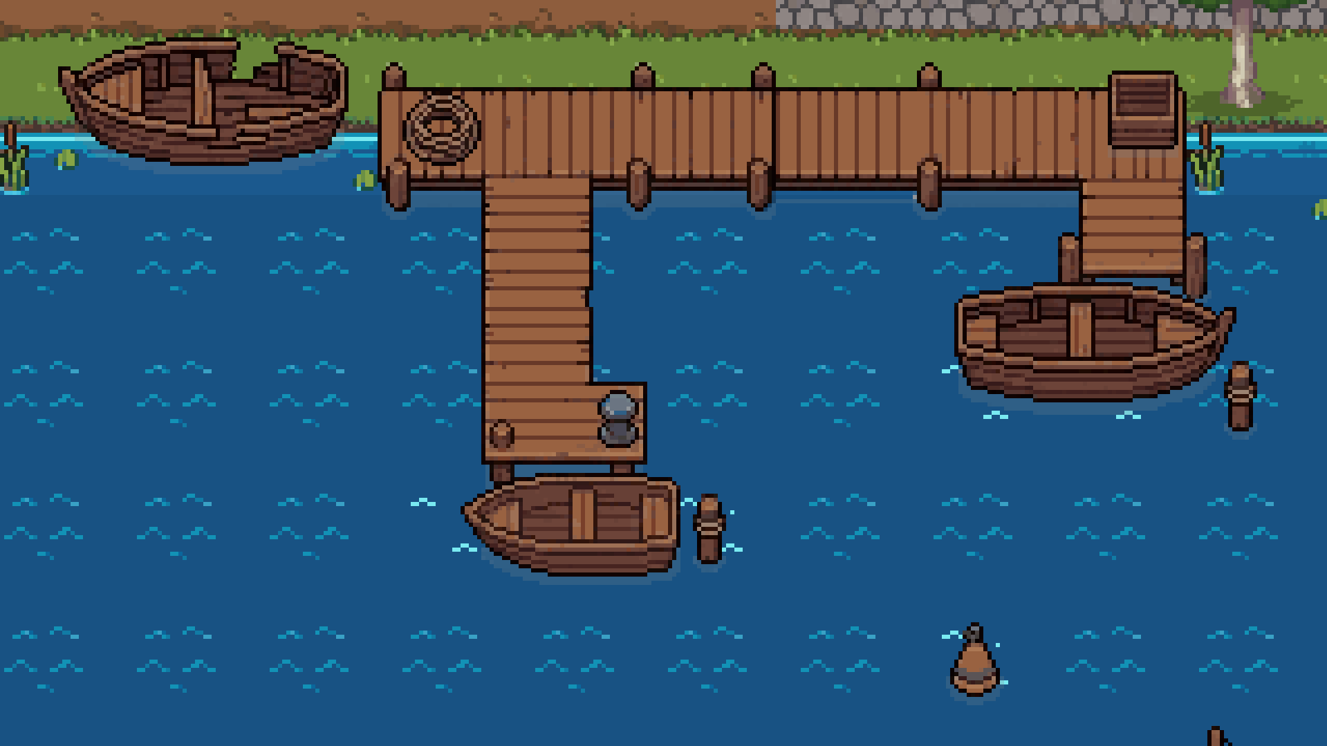Pixel Log Raft Boats & Docks Pack – Pixel Game Assets by MutterPixel Studio