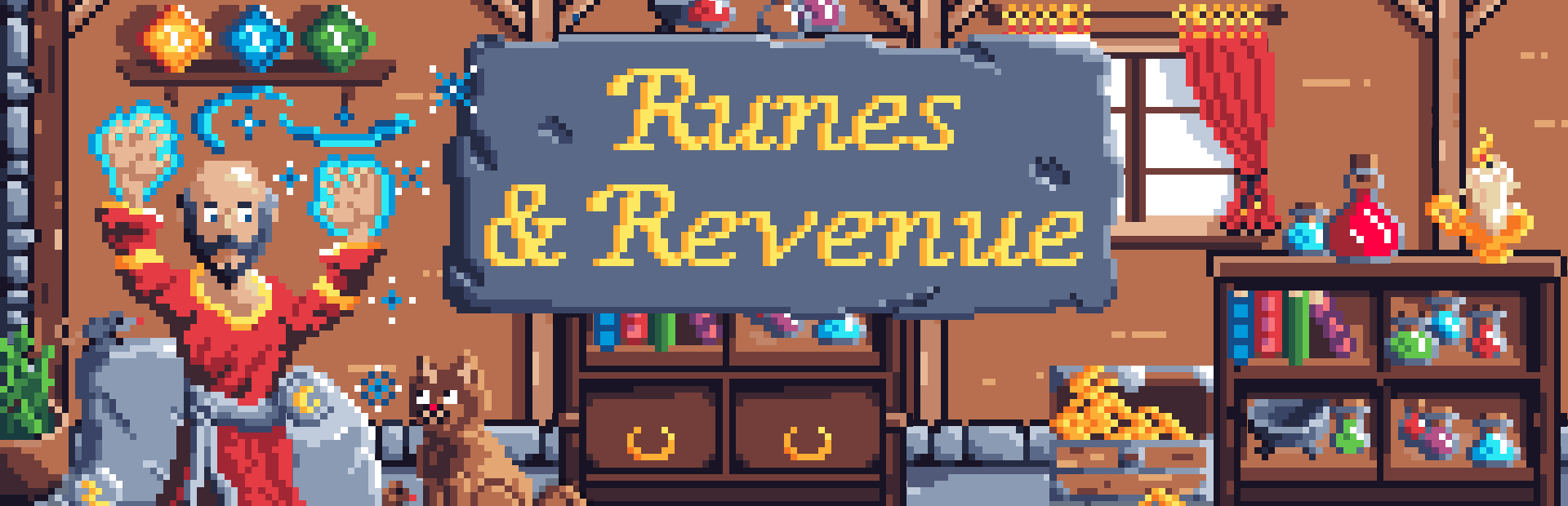 Runes & Revenue - Cozy Pixel Magic Shop Demo (Free) by BorebreakerStudio