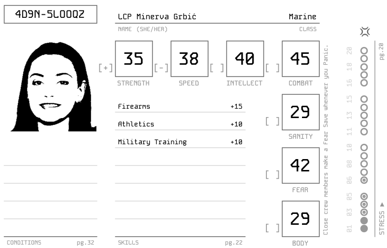 Cover image for Mothership® Custom Character Sheet