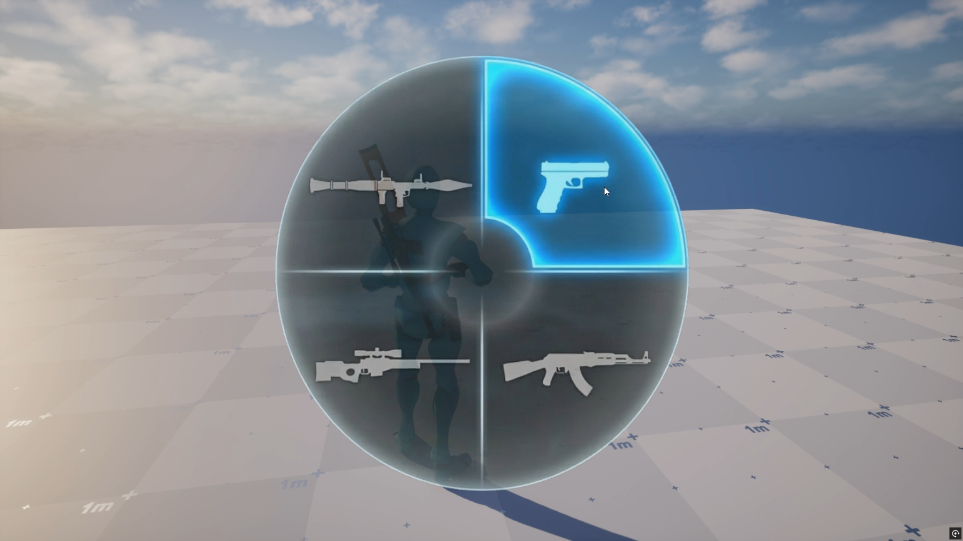 Weapon wheel demo (UE5)