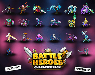 Battle Heroes - 40 RPG Character Asset Pack by a_klingon