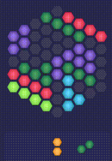 I made a hex puzzle game and only cried a little - hexa - Drop pieces ...