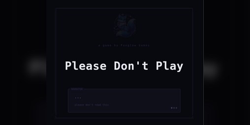 Cover image for Please Don't Play