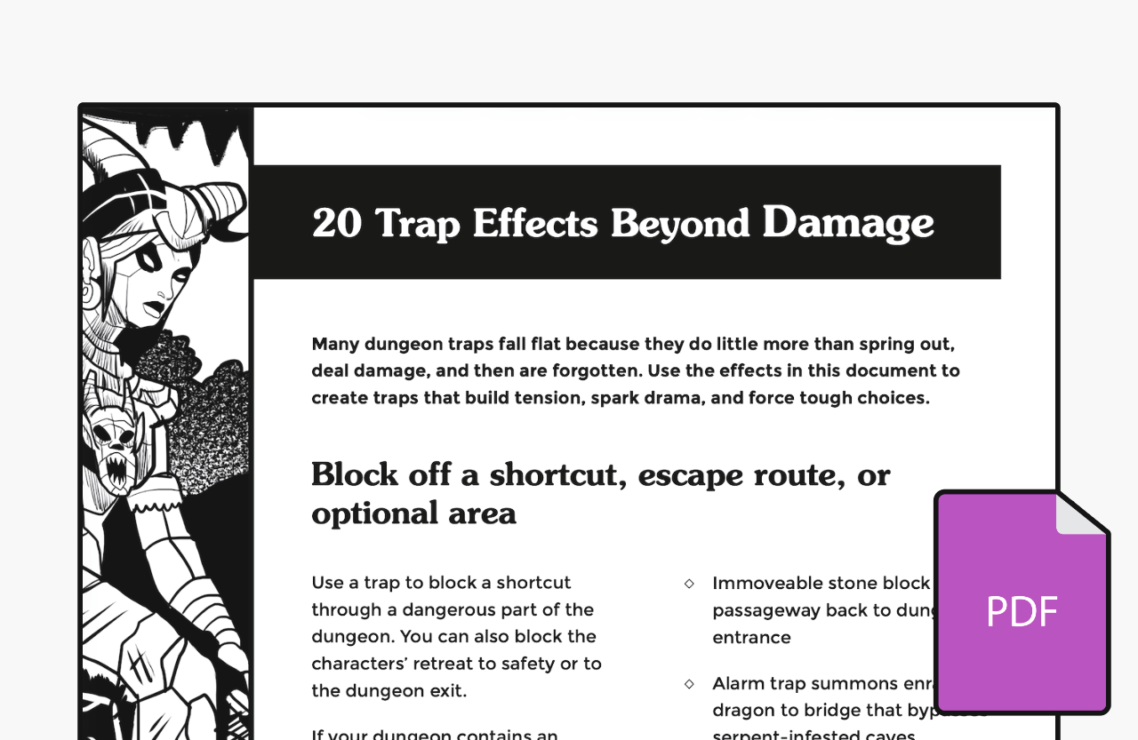 Free PDF: 20 Trap Effects Beyond Damage - itch.io