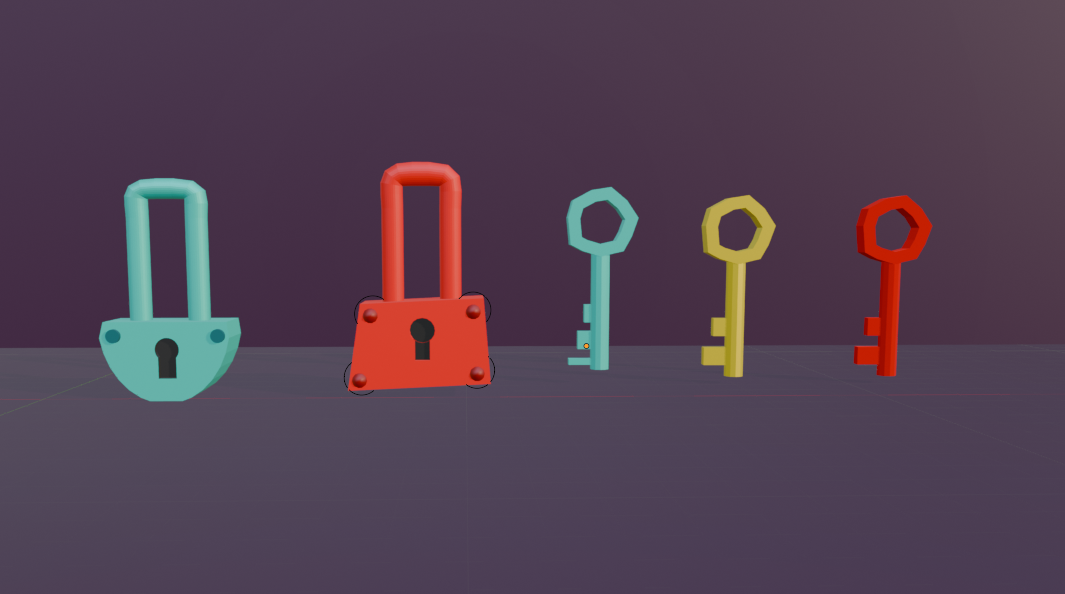 Stylized 3D LOCK AND KEY by REDFORD STUDIO