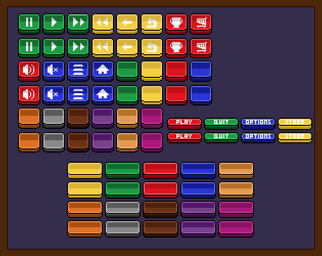 PixelArt_Buttons by Luminous Dice