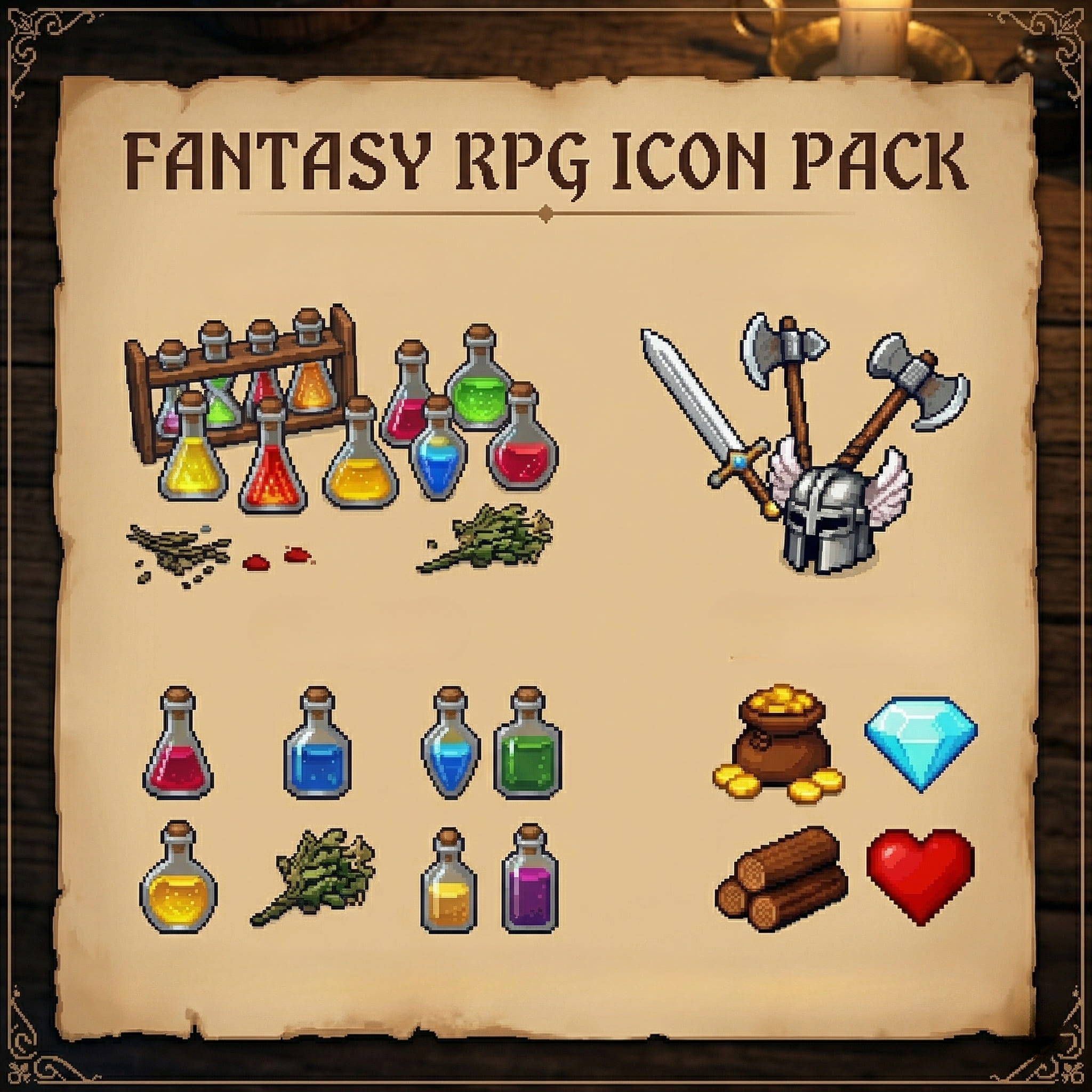 Ultimate RPG & Survival Inventory Icon Pack by Phxntxsm