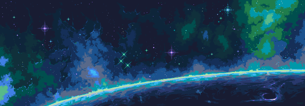 Featured image of post Background Galaxy Pixel Art