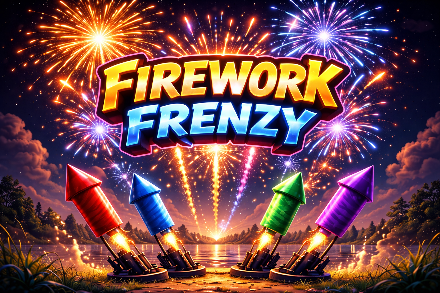 Firework Frenzy — captura del juego hecho con IA