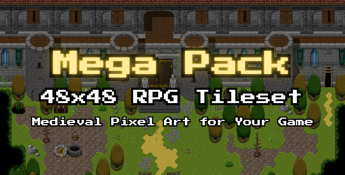 48x48 RPG Tileset Mega Pack – Complete Medieval Pixel Art Assets (RPG ...