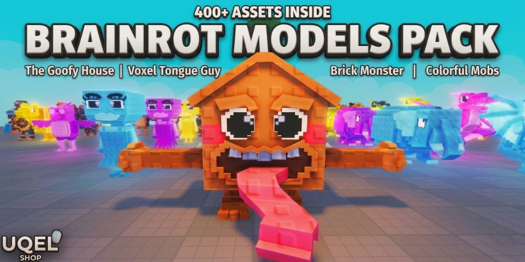 400+ Ultimate Brainrot Models Pack | 6 Epic Mutations and Fully Rigged