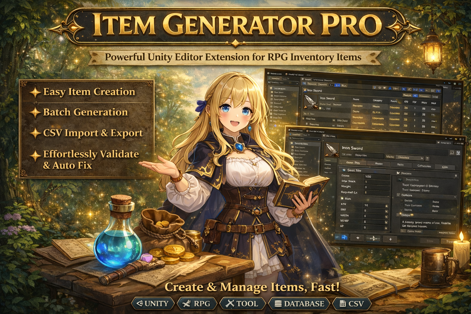 Item Generator Pro – Item Database, Consumables, Buffs & CSV Tool for ...