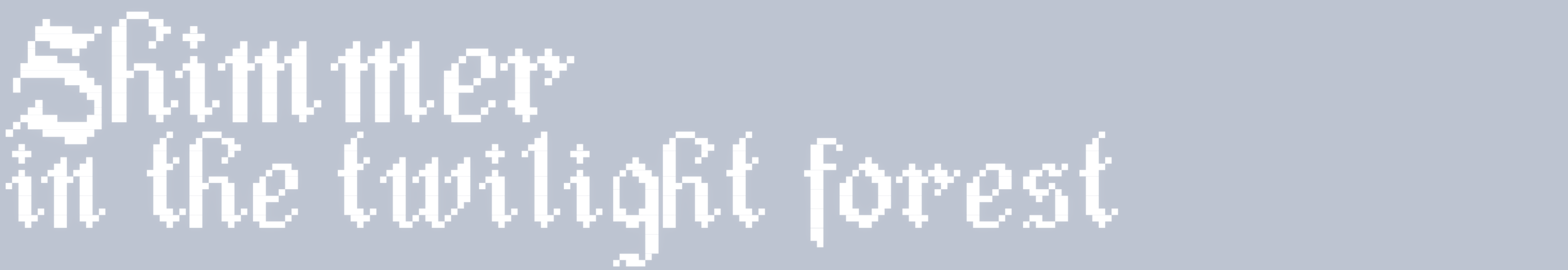 Shimmer in the twilight forest
