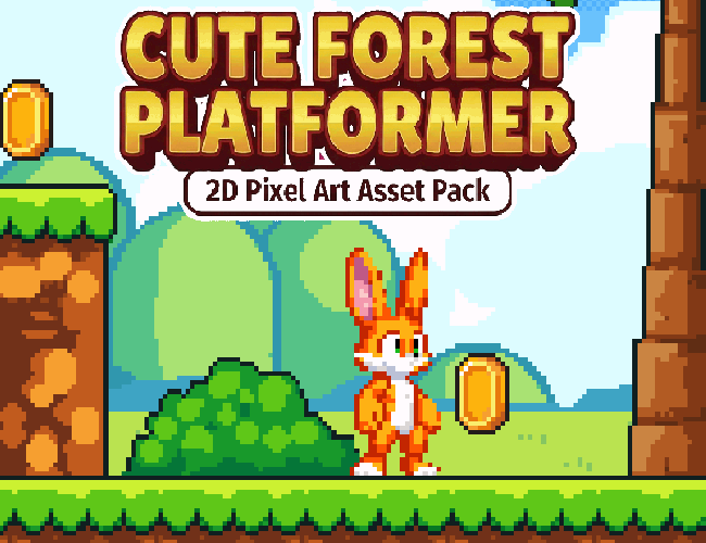 Cute Forest Platformer – 2D Pixel Art Asset Pack by Pozac