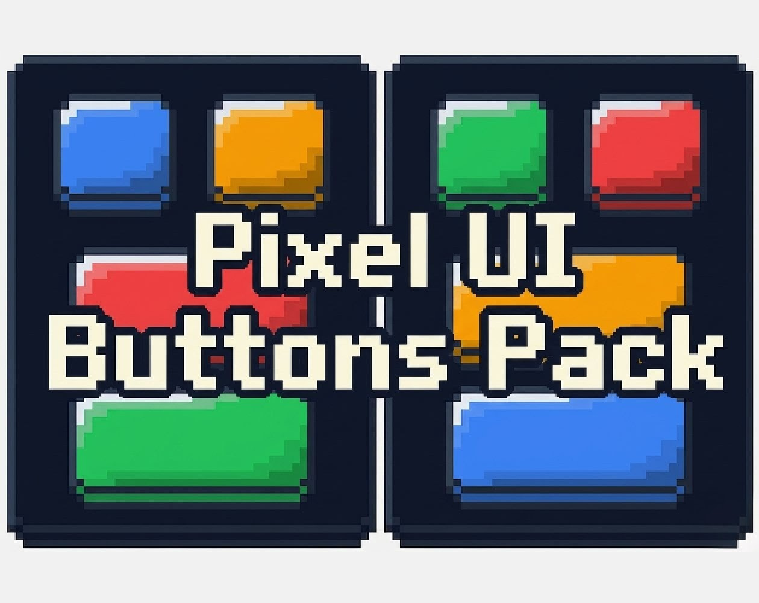 Gradient Pixel Button Pixel UI Buttons Pack by God's Pawn