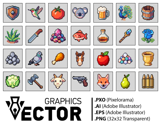Vector Pixel icons