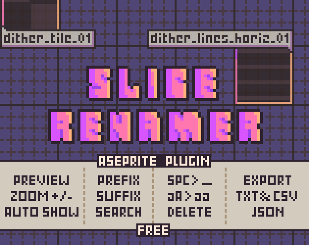 Cover image for Slice Renamer For Aseprite