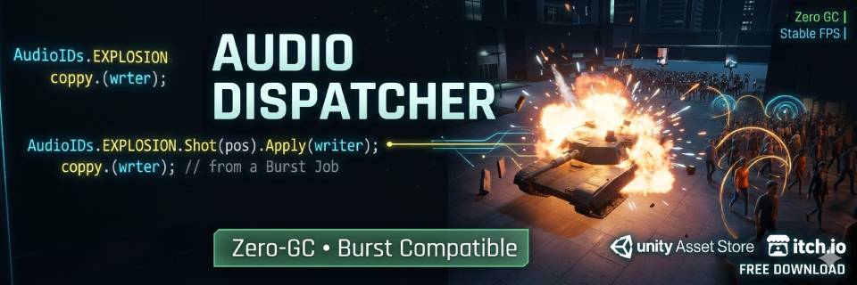 Audio Dispatcher: AudioSource for Unity DOTS