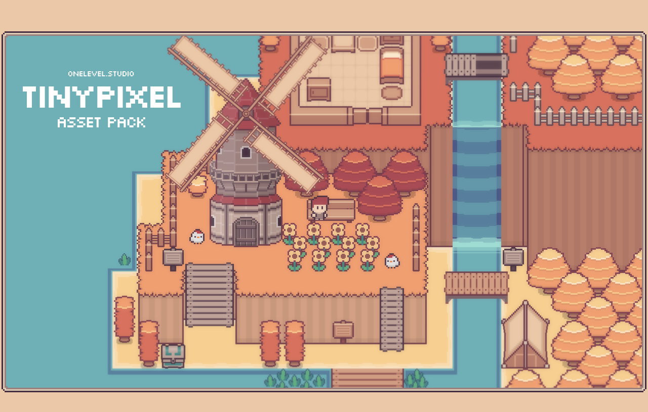 #1 - Tiny Pixel - RPG Tileset (Asset pack + RPGM sample map)