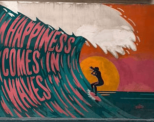 Hapiness in Waves  Living Mural game screenshot