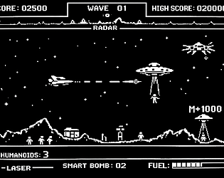 X07 Defender game screenshot