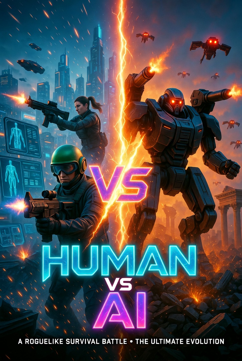 Human Vs Screen Human vs ai by HeavenStormDev