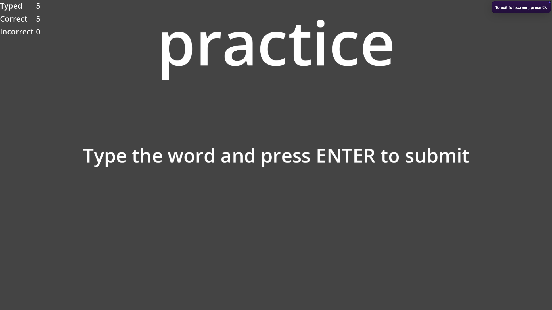 Simple Typing Game