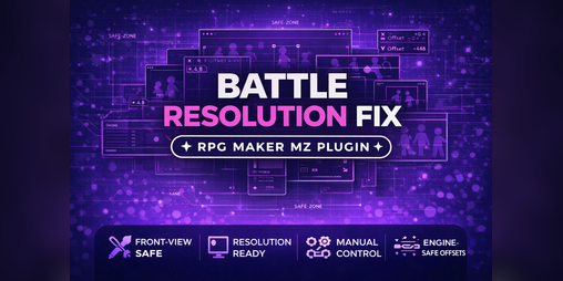 Cover image for Free RPG Maker MZ Plugin: CT_BattleResolutionFix – Side View Battler Positioning