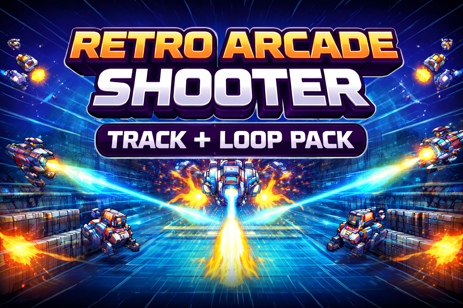 Retro Arcade Shooter – Track + Loop Pack by RiffFuel